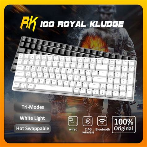 Fast Deliveryroyal Kludge Hot Swap Rk Rk Rgb Keys Bluetooth G Type C Wireless