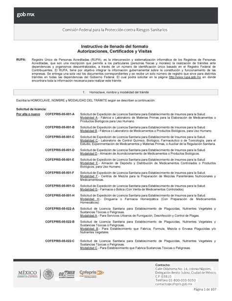 Instructivo De Llenado Del Formato Autorizaciones Certificados Y