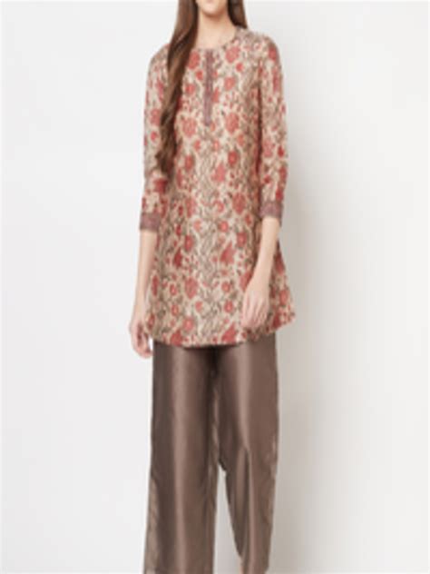 Buy Fabindia Red And Cream Coloured Printed Tunic Tunics For Women