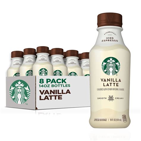 Starbucks Iced Espresso Vanilla Latte 14oz Bottles 8 Pack Buy Online