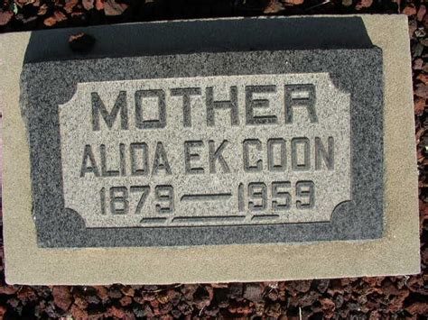 Alida Sophia Ek Coon M Morial Find A Grave