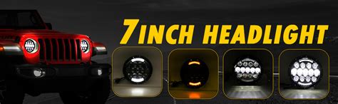 Amazon Aaiwa Inch Round Led Headlights W Led Headlight For