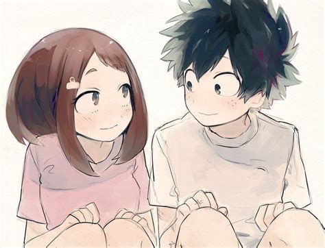 Midoriya Izuku And Uraraka Ochako Deku X Uraraka Boku No Hero Academia Anime Love