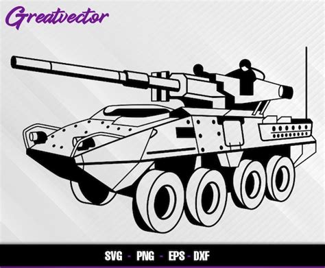 Icv Infantry Carrier Vehicle Stryker L EPS SVG PNG Dxf Etsy