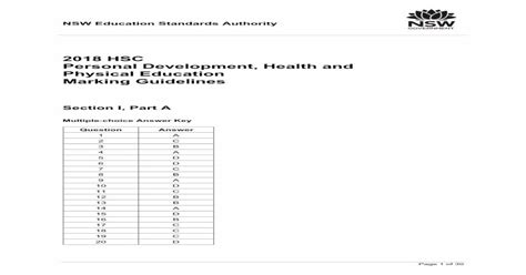 Pdf 2018 Hsc Pdhpe Marking Guidelines · 2019 02 06 · Nesa 2018 Hsc