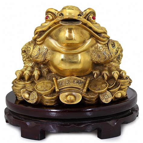 Buy Large Size Brass Feng Shui Money Frog Three Legged Wealth Frog Or