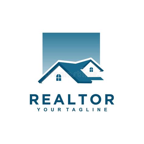 Realtor Logo Design Template Inspiration Idea And Concept Stock Vector