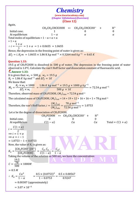 NCERT Solutions For Class 12 Chemistry Chapter 1 Solutions