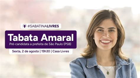 Sabatina Livres Tabata Amaral Área Livres