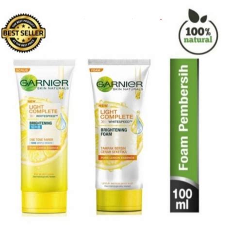 Jual GARNIER Light Complete White Speed Brightening Foam Scrub 100