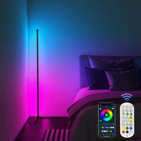 Bolture Moderne Hoeklamp Staand Led Vloerlamp Rgb Smart Woonkamer