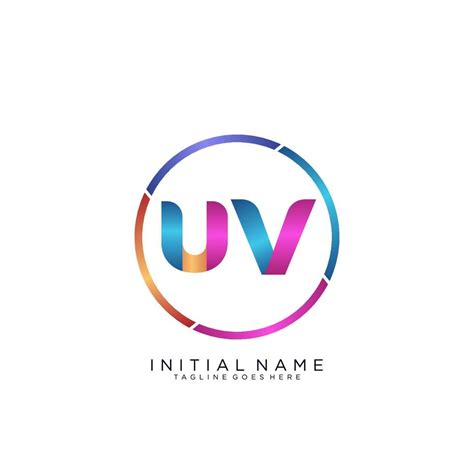 Letter UV Colorfull Logo Premium Elegant Template Vector 23203211