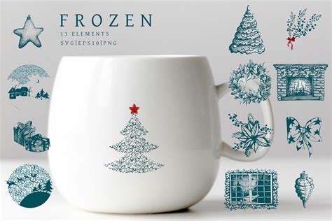 Frozen Christmas Clip Art By AstraDesign | TheHungryJPEG