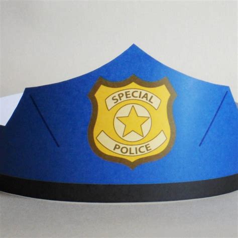 Printable Police Hat Etsy