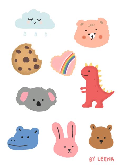 Cute Sticker PNG Images Transparent Free Download