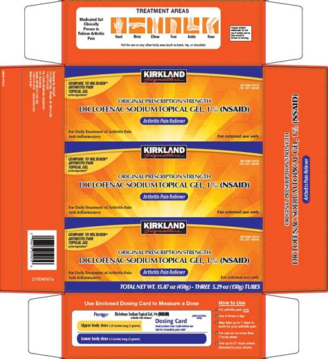 Dailymed Kirkland Signature Diclofenac Sodium Diclofenac Sodium Gel