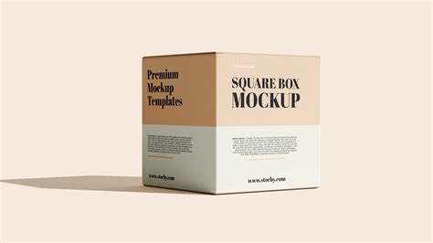 square box mockup set mockup  premium mockup templates