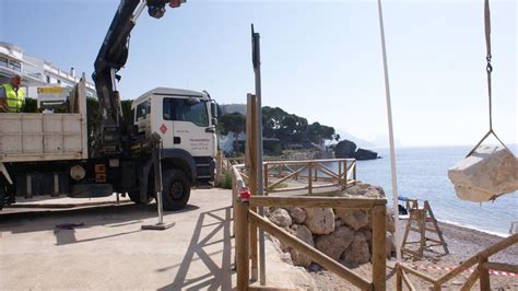 Costas Realiza Obras De Emergencia En La Playa De Cap Negret De Altea