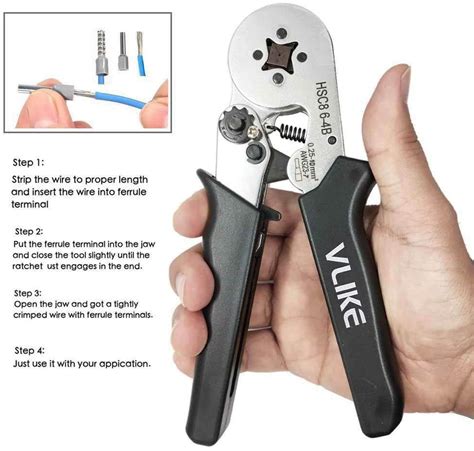 Ferrule Crimper Pliers Set Wire Crimping Tool Kit with 1200 Terminal Connector Sleeves ...