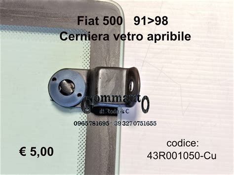 Vetro Apribile Post Dx Completo Fiat 500 Gommauto Di Roda