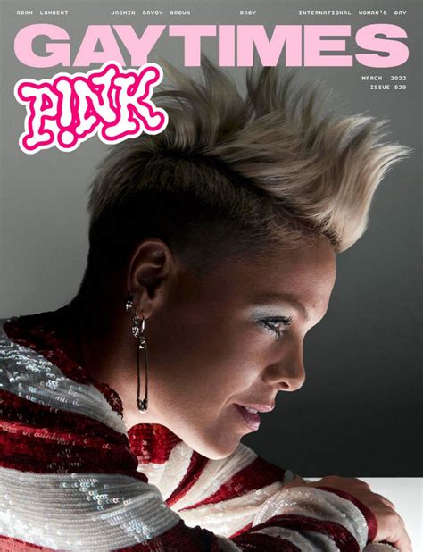 PINK In Gay Times Magazine March 2023 HawtCelebs