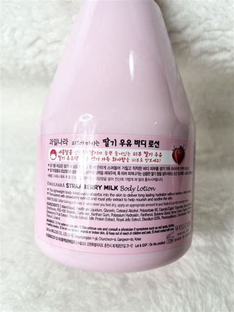 Kwailnara Welcos Strawberry Milk Body Lotion K Beauty Korean 560mL Gift ...