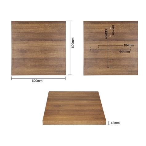 Plateau De Table Carr Bolero Mm Effet Bois Ch Ne Rustique Gr