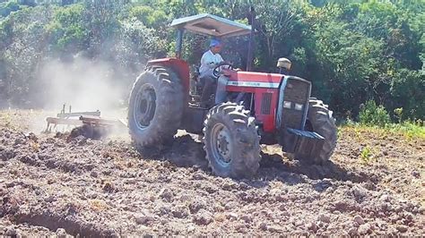 TRATOR MASSEY FERGUSON 292 TURBO PASSANDO A GRADE NA AVEIA YouTube