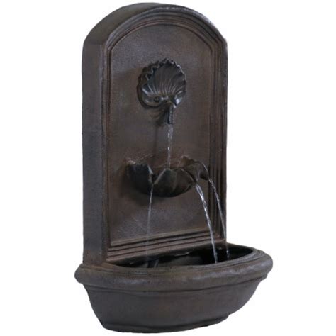 Outdoor Wall Water Fountain 27 Garden Yard Patio Decor Seaside Iron ...