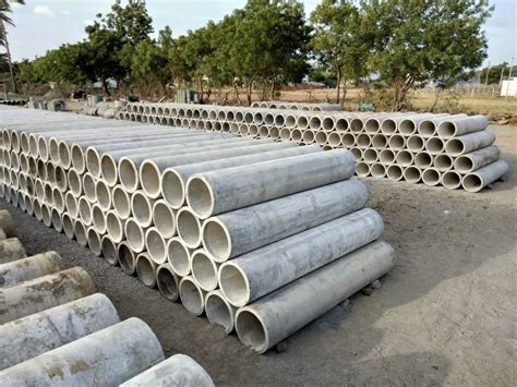 Round Reinforced Conrete Rcc Spun Pipe Thickness Mmto Mm Size