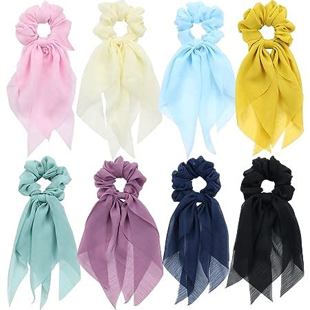 Amazon Scrmroia Packs Scarf Scrunchies Polka Dot Daisy Flower