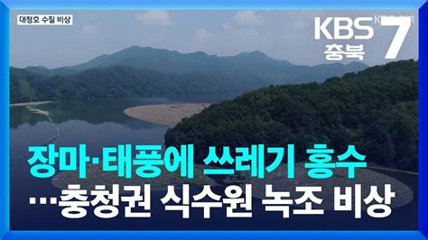 장마·태풍에 쓰레기 홍수충청권 식수원 녹조 비상 Kbs 20230816 Youtube