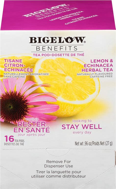 Amazon Bigelow Benefits Stay Well Lemon And Echinacea Herbal Tea