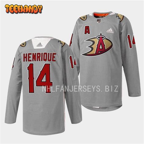 Anaheim Ducks Adam Henrique 2023 Angels Night Gray Jersey