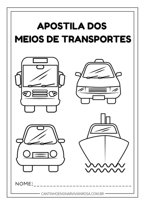 Atividades Meios De Transportes Cantinho Ensinar