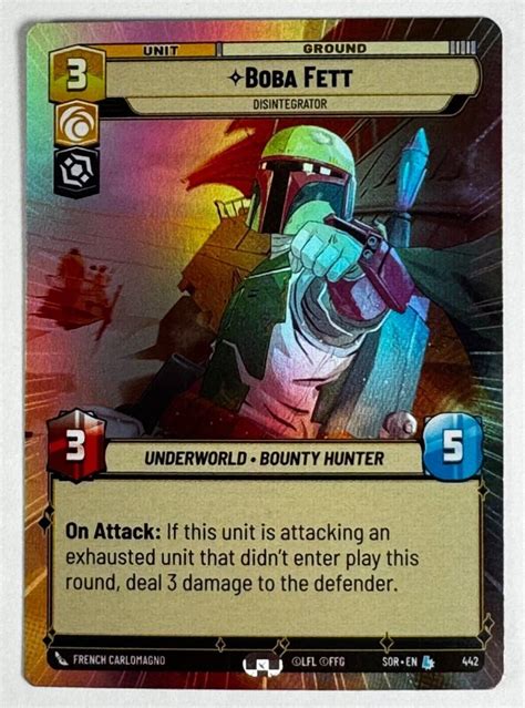 Yahoo Boba Fett Disintegrator Hyperspace Foil Sor