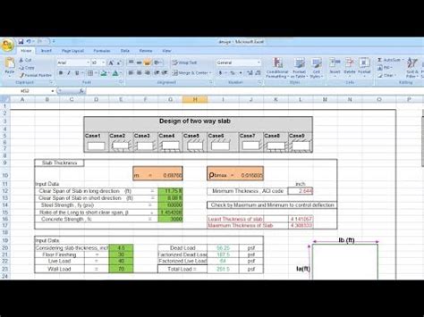 Details Thickness Of Two Way Slab Design By Excel By Moment