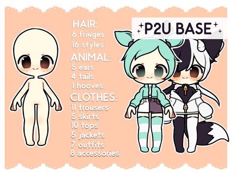 P2u Chibi Base Pack 75 Accessories By Mooooshie On Deviantart