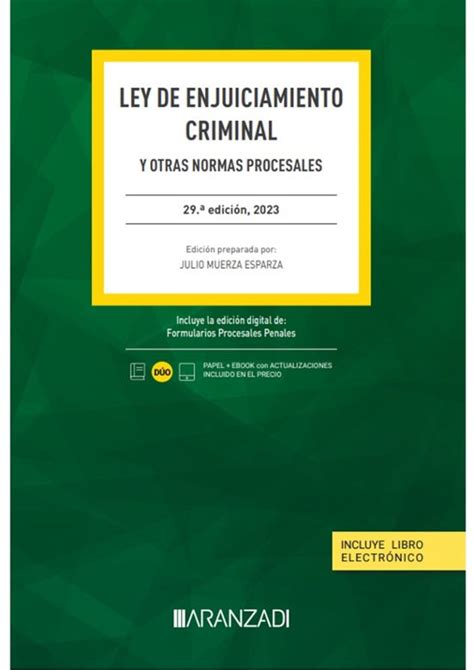 Ley De Enjuiciamiento Criminal Y Otras Normas Procesales Libro Del