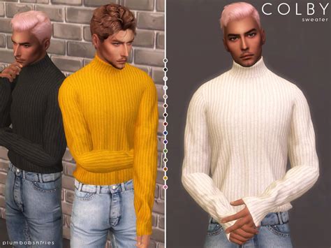 Sims 4 COLBY Sweater By Plumbobs N Fries The Sims Book