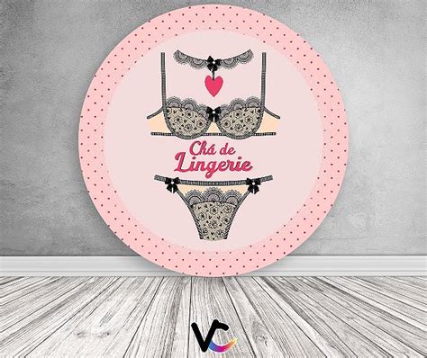 Painel De Festa Redondo X Ch Lingerie Rosa Via Cores Paineis De Festa
