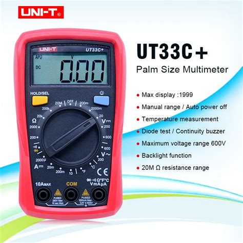 Palm Size Digital Multimeters UNI T UT33C Professional Electrical