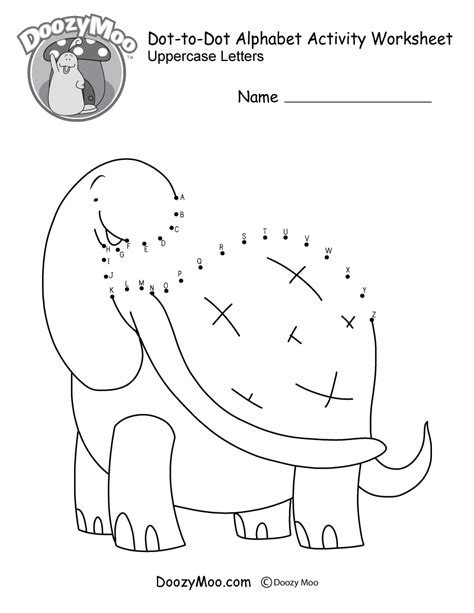 Alphabet Connect The Dots Worksheets Free Printables Doozy Moo