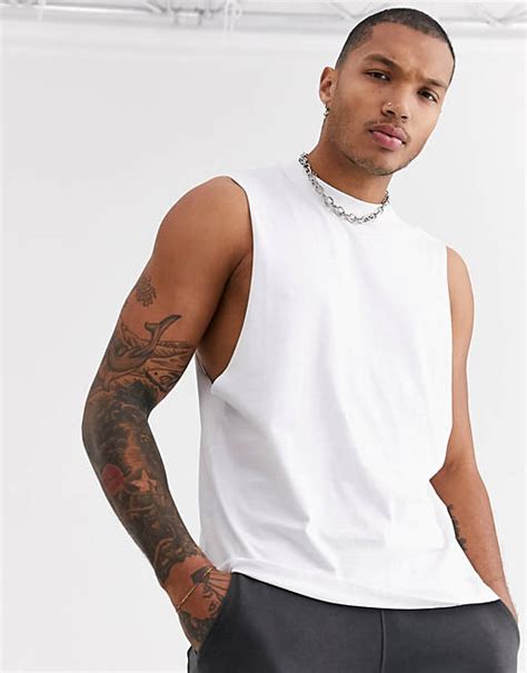 Asos Design T Shirt Décontracté Sans Manches à Emmanchures Larges