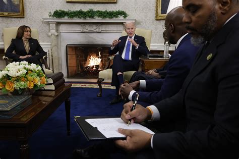 Biden And Harris Meet With Congressional Black Caucus To Discuss Police