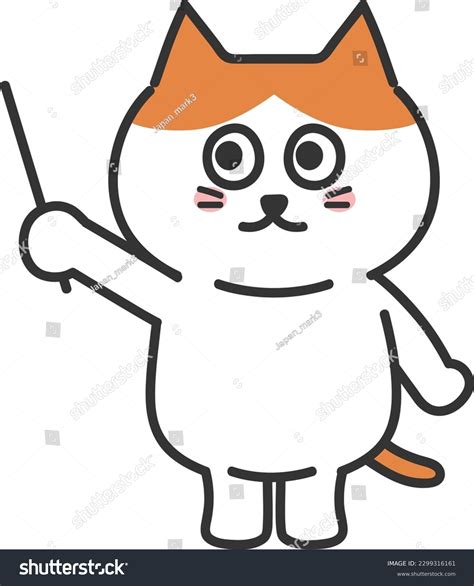 Cartoon Cat Pointing