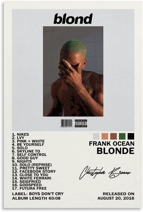 Aazaqtin Frank Poster Ocean Blonde Album Cover Posters Poster Canvas