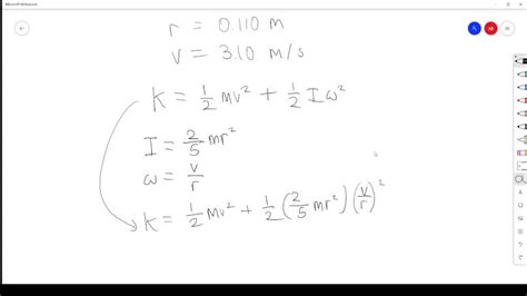 Solved A Bowling Ball Of Mass Kg And Radius Cm Rolls Without