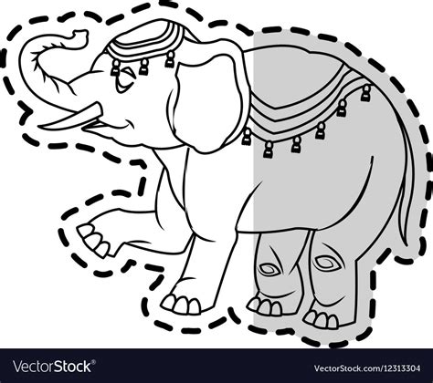 Isolated Circus Elephant Design Royalty Free Vector Image