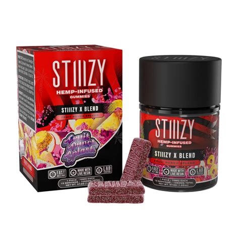 Stiiizy Gummies X Blend Mg Ct Fruit Punch Splash Green Holds Mx